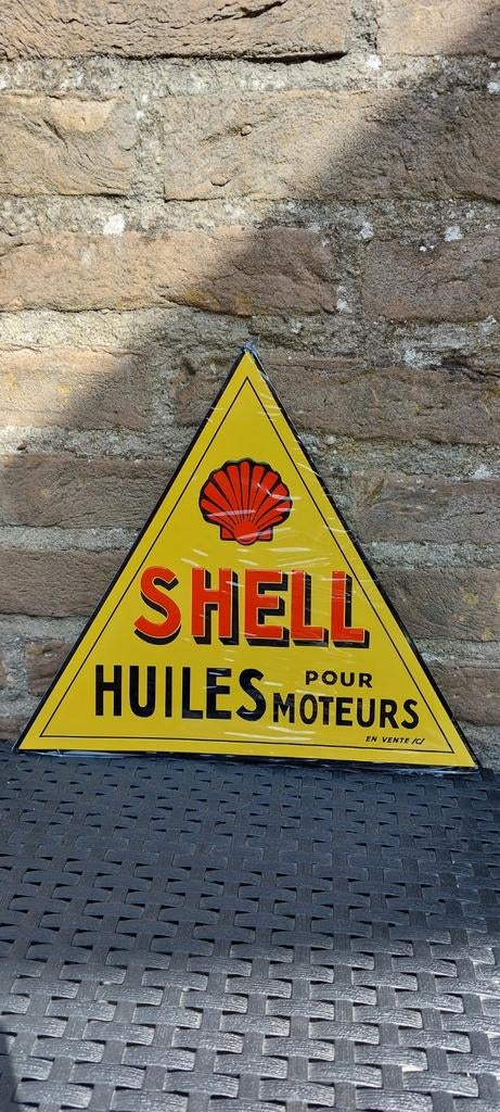 Panneau publicitaire Shell + livret, Collections, Marques & Objets publicitaires, Enlèvement ou Envoi, Panneau publicitaire