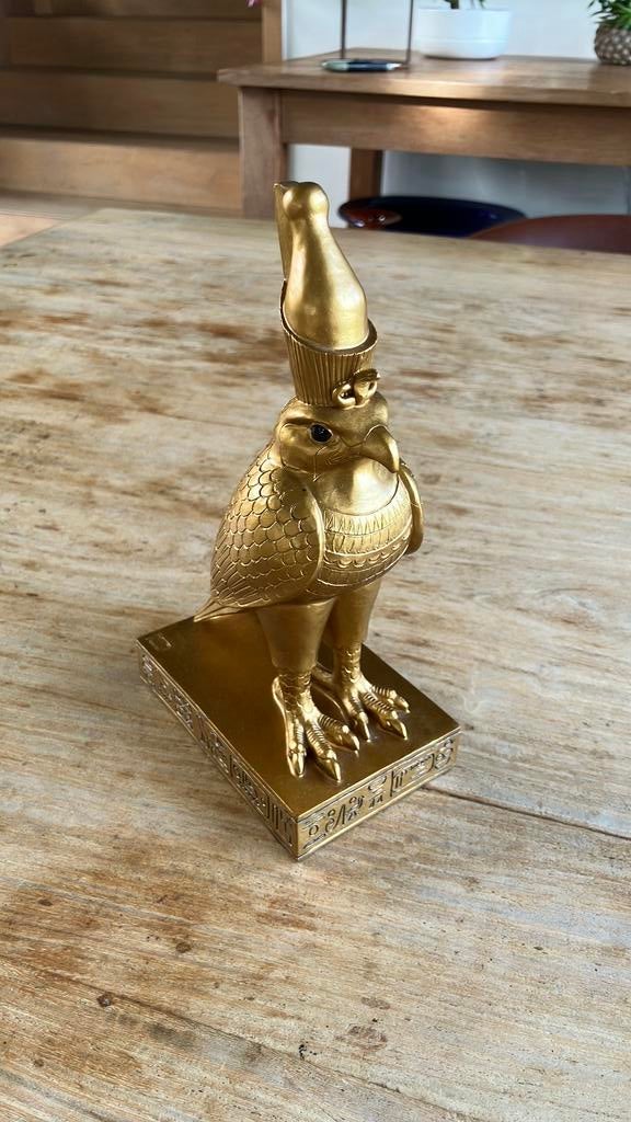 Statue de fauçon doré égyptien Horus, Enlèvement ou Envoi