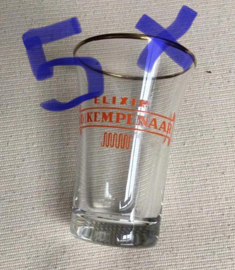 5 jeneverglaasjes Elixir De Kempenaar vintage buitenkans, Verzamelen, Ophalen, Zo goed als nieuw