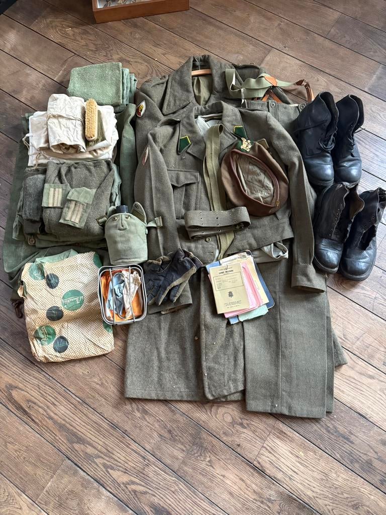 Ensemble complet belge 2e chasseur a pied  1950, Enlèvement ou Envoi