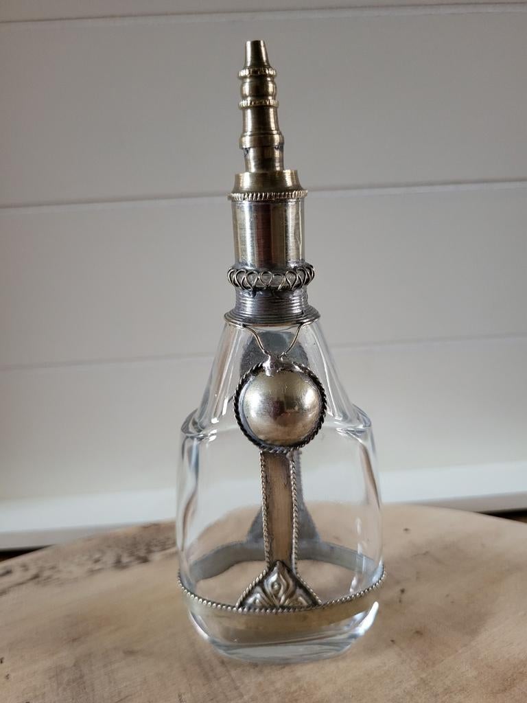 🧑‍🦽🧑‍🦽ULTRA OUDE parfum fles vintage🧑‍🦽 +/_100 jaar, Ophalen of Verzenden, Gebruikt, Parfumfles