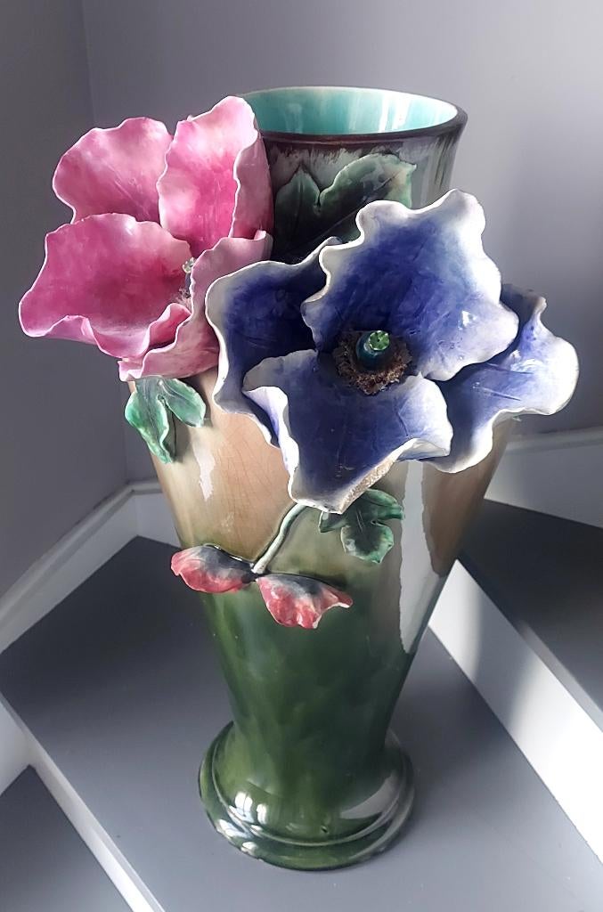 Grand vase en barbotine, Antiquités & Art, Enlèvement