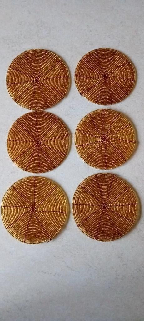 Lot de 6 sous-verre dorés, Enlèvement ou Envoi, Neuf