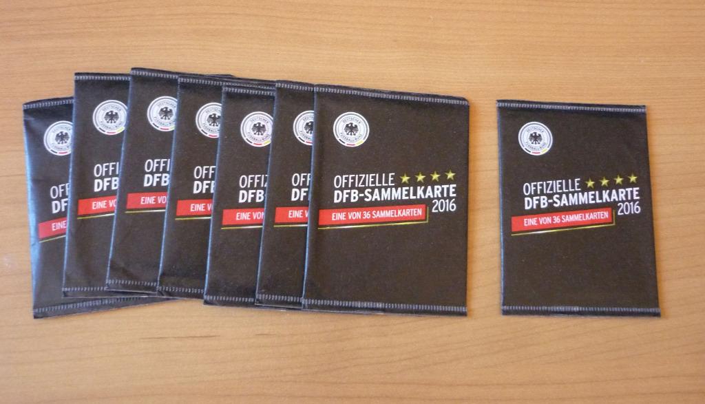 Gratis 8 pakjes Offizielle DFB-Sammelkarte 2016 voetbal, Enlèvement ou Envoi