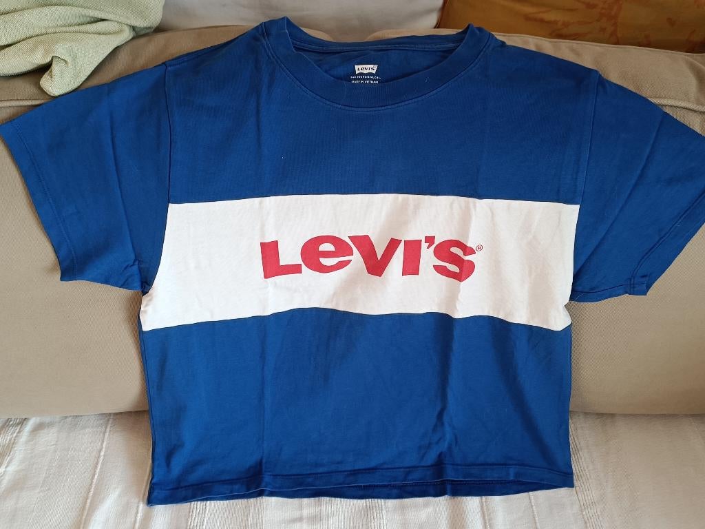 Levi's blauw kort T-shirt maat S, Kleding | Dames, Blauw, Ophalen of Verzenden, Korte mouw, Maat 36 (S)