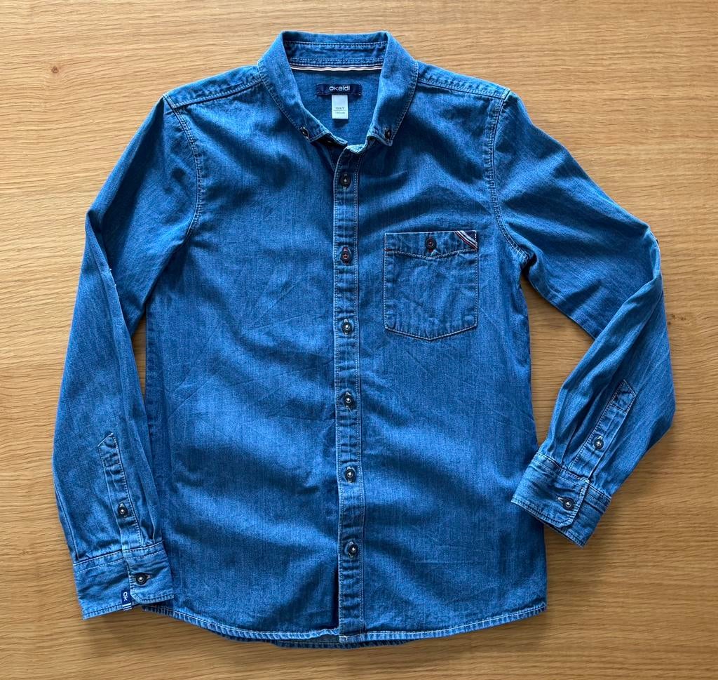 Chemise aspect jeans OKAÏDI - 10 ans - 6€, Garçon, Enlèvement ou Envoi, Chemise ou À manches longues, Comme neuf