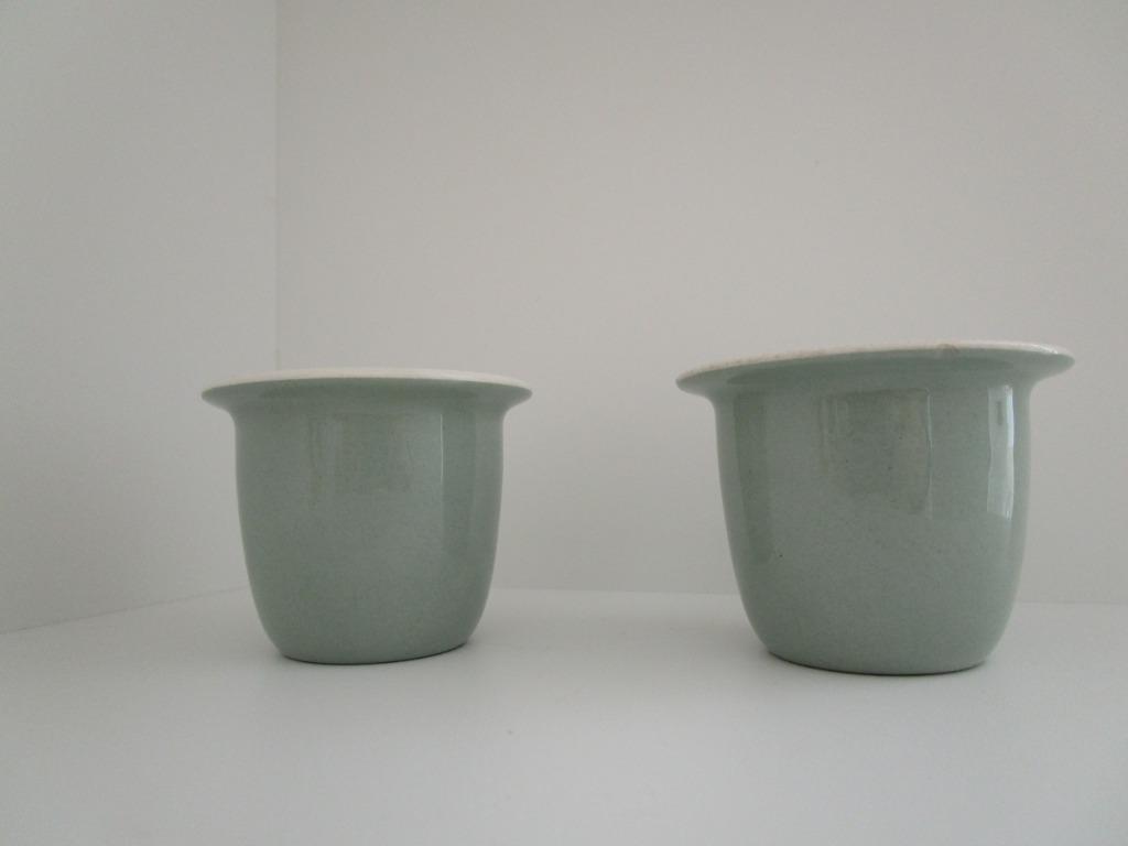 WEDGWOOD OF ETRURIA & BARLASTON - 2 EIDOPJES -  GREEN - FIFT, Utilisé, Autres types, Wedgwood, Porcelaine