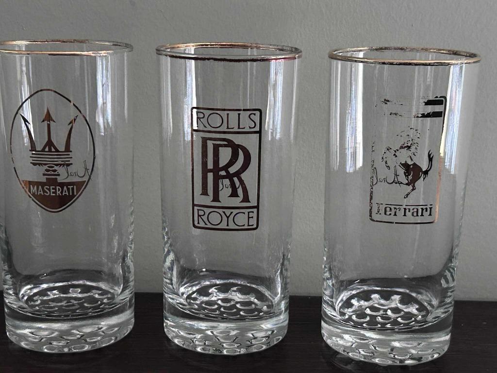 Vintage longdrinkglazen Aral, Collections, Enlèvement ou Envoi, Utilisé, Autres types