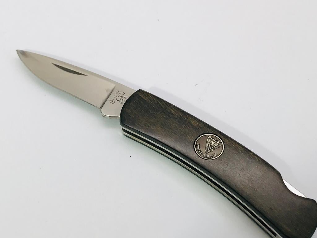 zakmes1998 BUCK USA 525 Limited Edition knife Blue Wood, Caravans en Kamperen, Kampeergereedschap, Zo goed als nieuw, Verzenden
