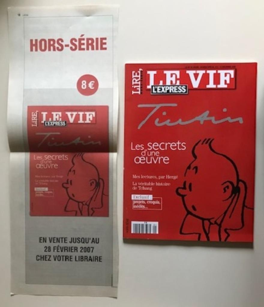 TINTIN LE VIF L'EXPRESS HORS-SERIE DECEMBER 2006 NIEUWSTAAT, Verzamelen, Stripfiguren, Zo goed als nieuw, Boek of Spel, Kuifje