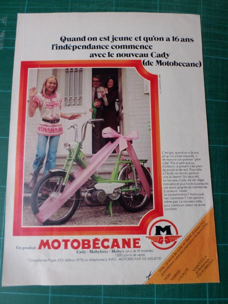 Motobecane - publicité papier - 1975, Enlèvement ou Envoi, Utilisé, Autres types