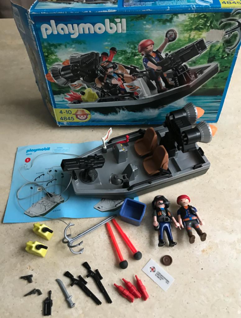 JEU PLAYMOBIL - "BATEAU A CANON ET VOLEURS" - 4845, Enlèvement ou Envoi, Utilisé, Ensemble complet