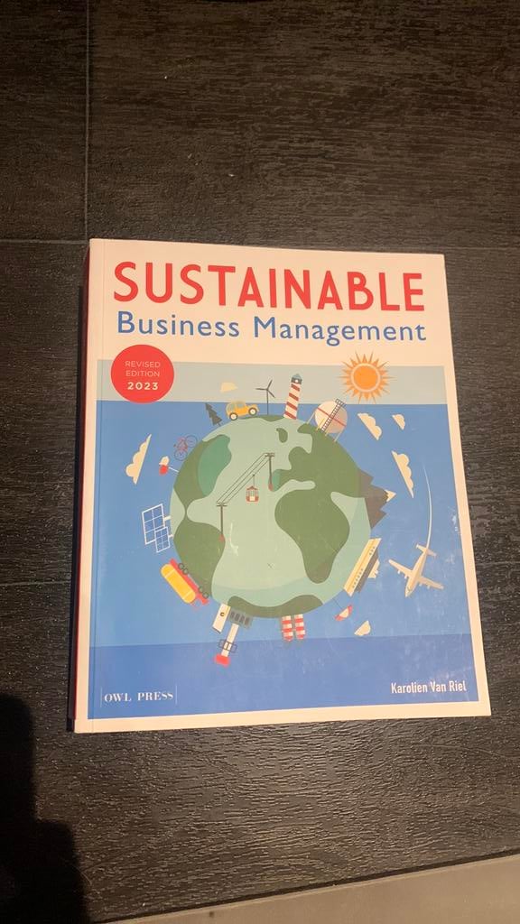 Karolien Van Riel - Sustainable Business management 2023, Boeken, Ophalen of Verzenden, Karolien Van Riel
