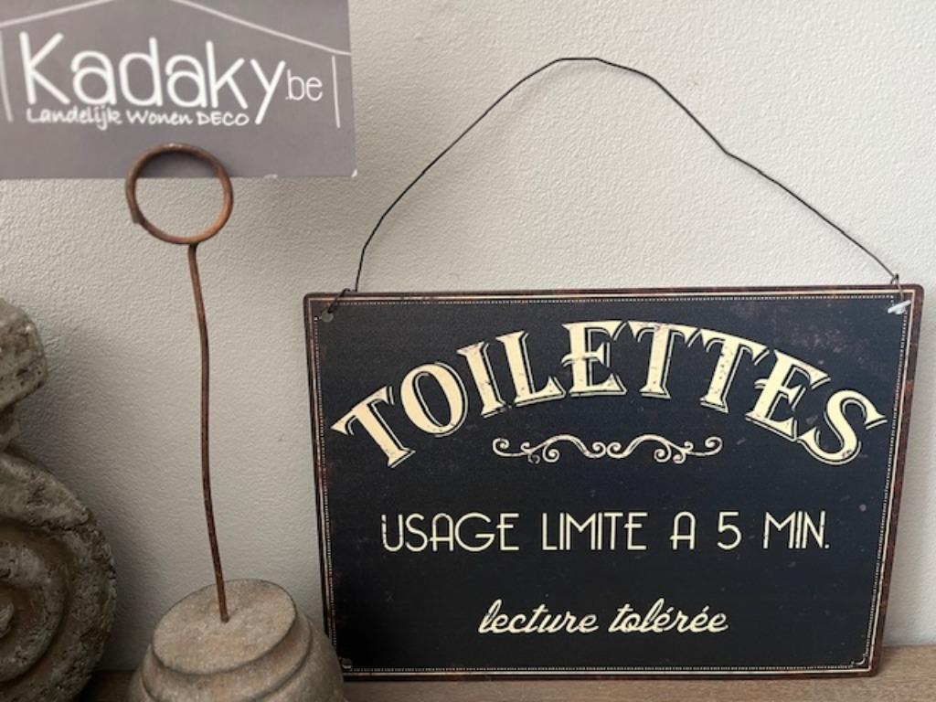 Tekstbordje - toilettes usage limité -, Ophalen of Verzenden, Nieuw