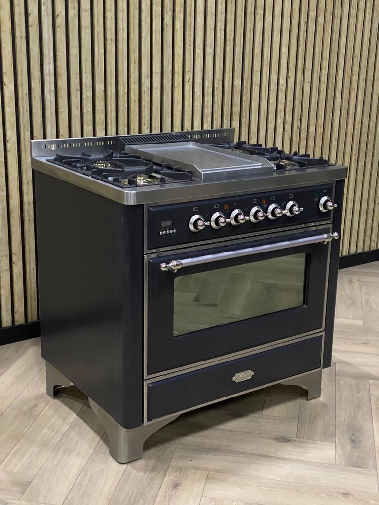 Magnifique Réchaud de Luxe Boretti Majestic 90cm + FRYTOP, Electroménager, Cuisinières, Comme neuf, Autoportant, Gaz
