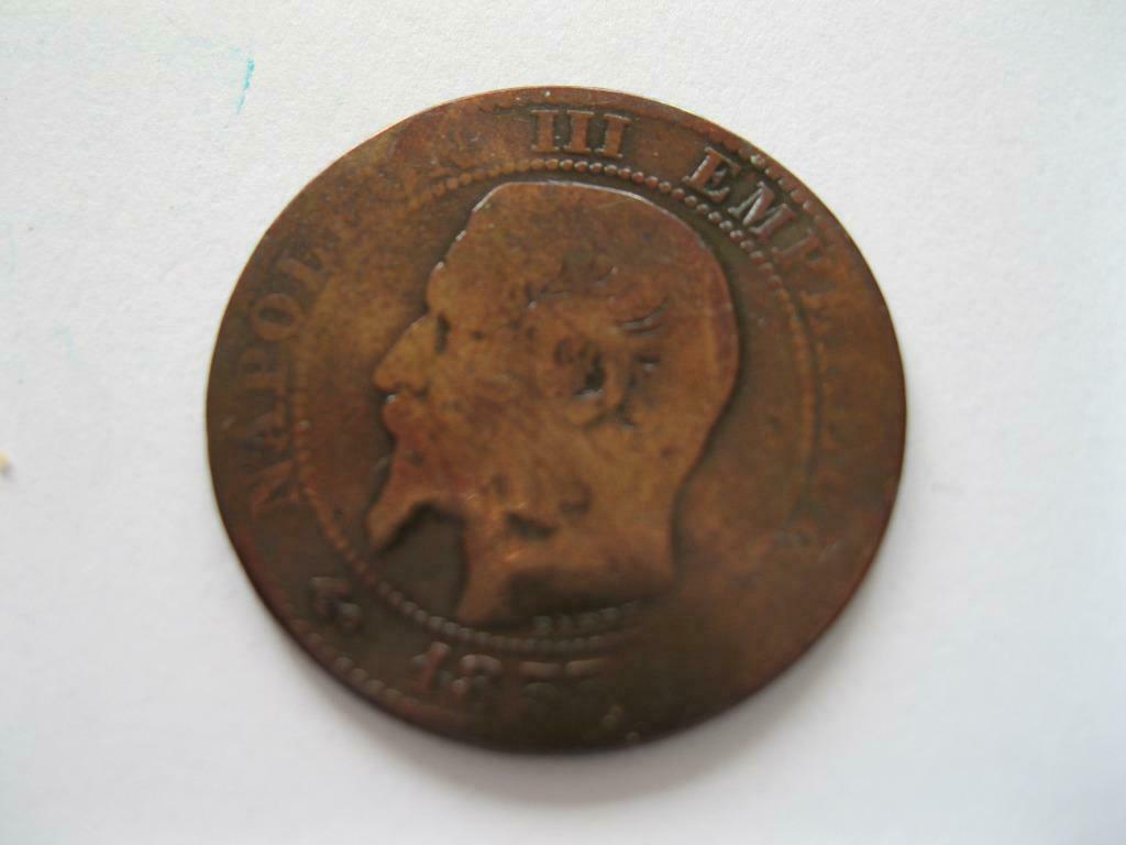 Cinq Centimes Napoleon III 1855, Enlèvement ou Envoi, France, Monnaie en vrac
