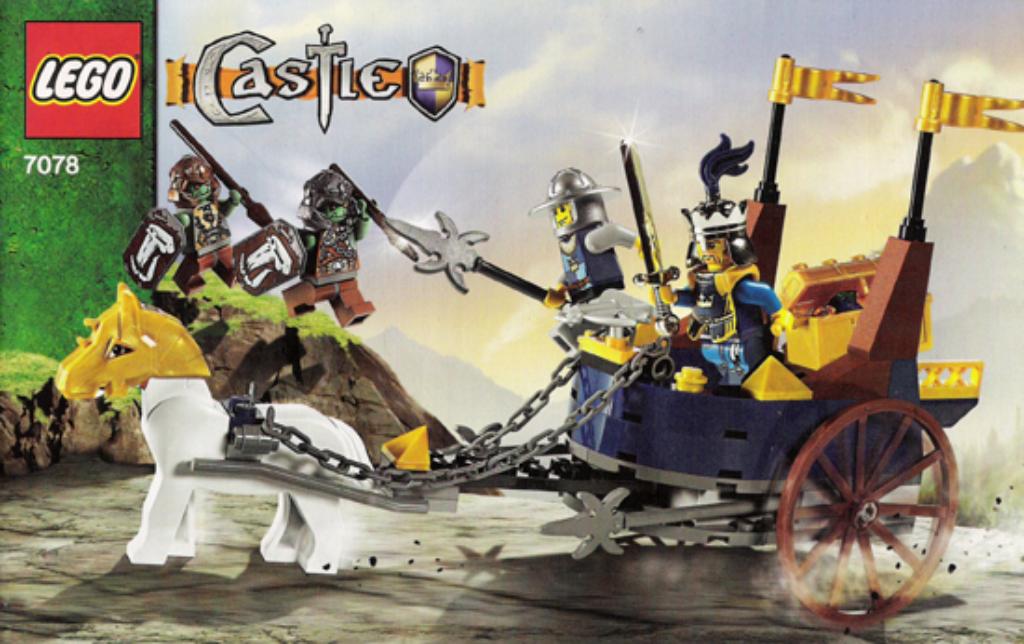 LEGO Castle Fantasy Era 7078 King's Battle Chariot, Enfants & Bébés, Enlèvement ou Envoi, Comme neuf, Ensemble complet, Lego