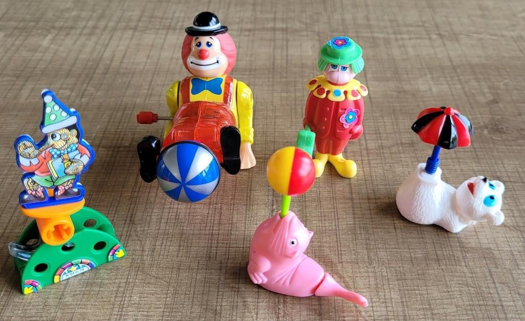 5 figuurtjes: thema circus, Verzamelen, Poppetjes en Figuurtjes, Ophalen of Verzenden, Zo goed als nieuw