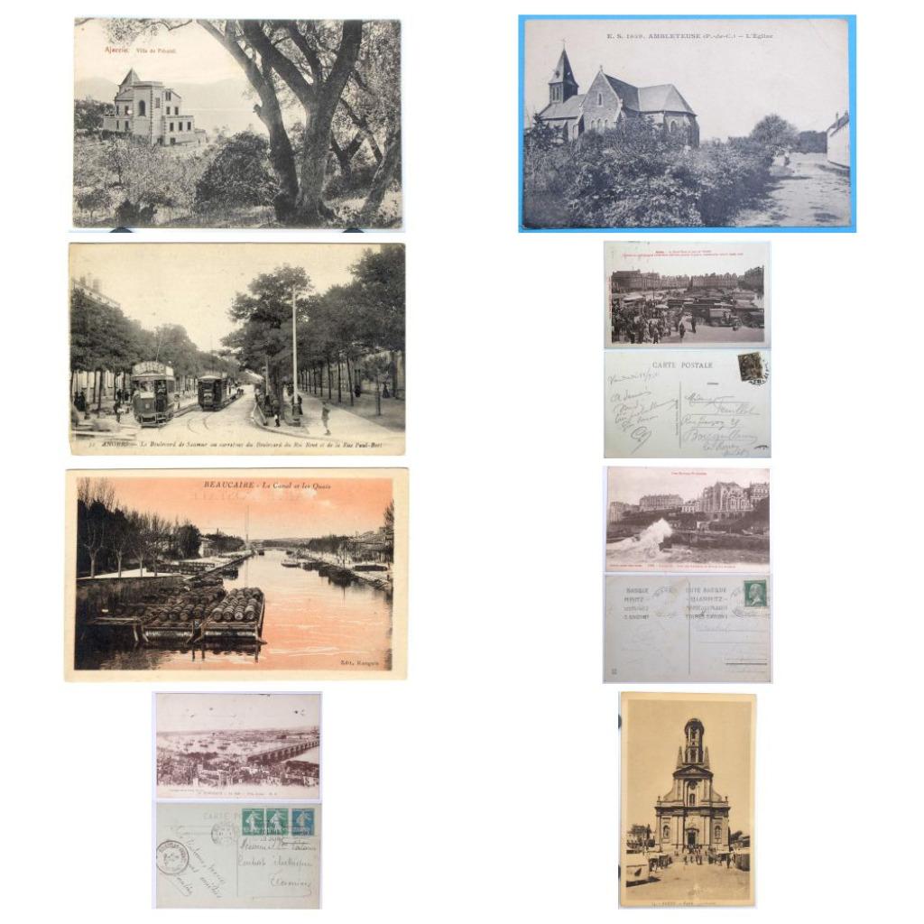France - lot de 155 CP - diverses villes, Ophalen of Verzenden, Gelopen, Frankrijk