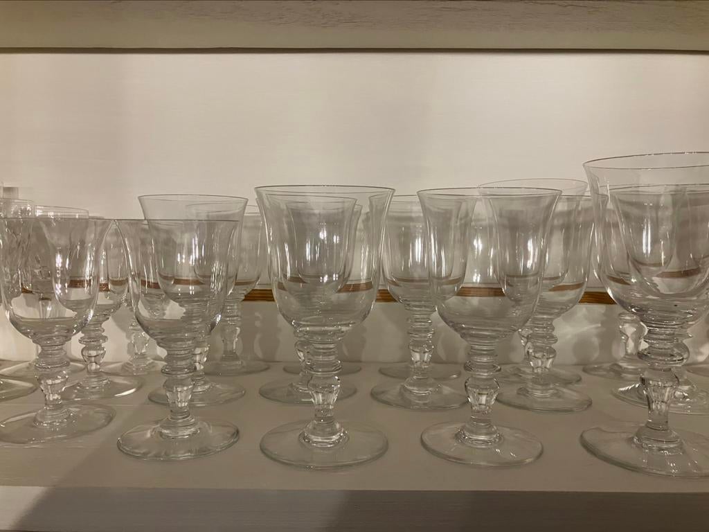 22 Verres Cristal Baccarat Signés-Modèle Vence, Enlèvement, Utilisé, Autres types