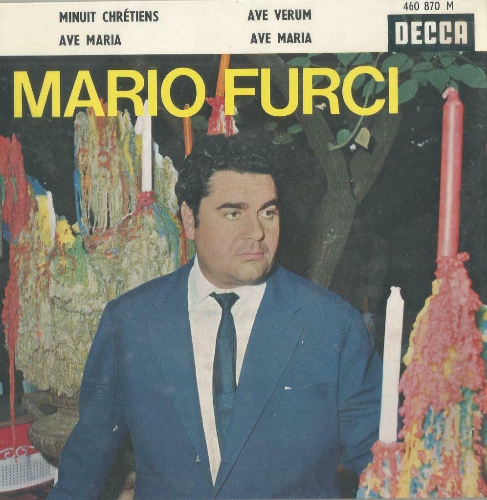 Mario Furci – Minuit chrétiens / Ave Maria + 2 – Single - EP, CD & DVD, Vinyles Singles, Enlèvement ou Envoi, Utilisé, Classique