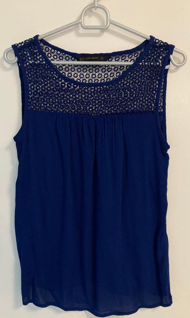 Blauwe tuniek "Zara Basic" XS, Kleding | Dames, Blauw, Ophalen of Verzenden, Zo goed als nieuw, Maat 34 (XS) of kleiner