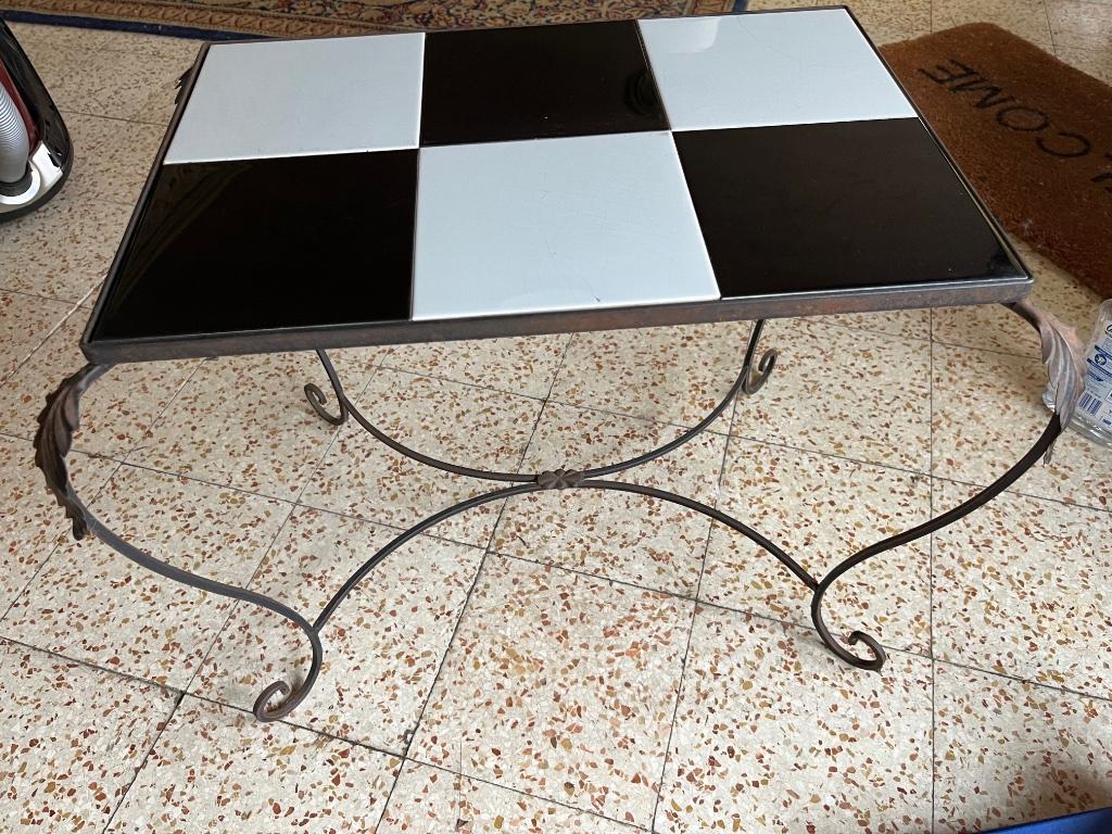Table basse carrelée en damier, Antiek en Kunst, Ophalen of Verzenden