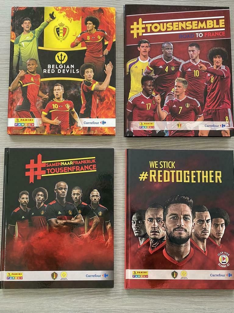 Rode Duivels - Carrefour - 3 stickerboeken (compleet), Collections, Articles de Sport & Football, Comme neuf, Affiche, Image ou Autocollant