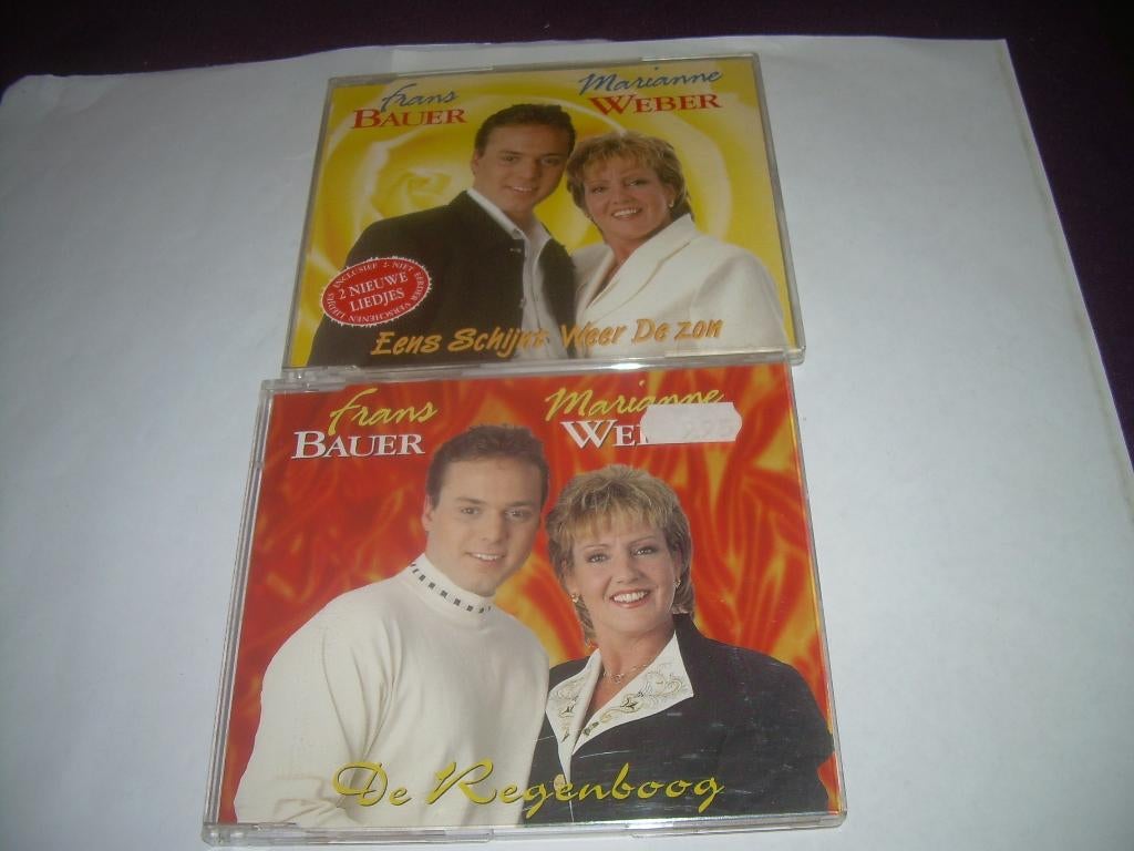 2 MAXI SINGLES - FRANS BAUER - MARIANNE WEBER, CD & DVD, CD Singles, 2 à 5 singles, En néerlandais, Enlèvement ou Envoi, Maxi-single