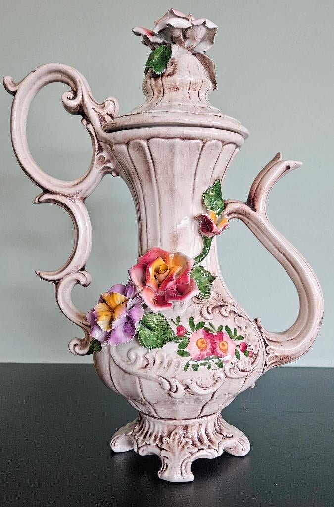 decoratieve antieke Capodimonte porseleinen theepot, Antiquités & Art, Antiquités | Porcelaine, Enlèvement