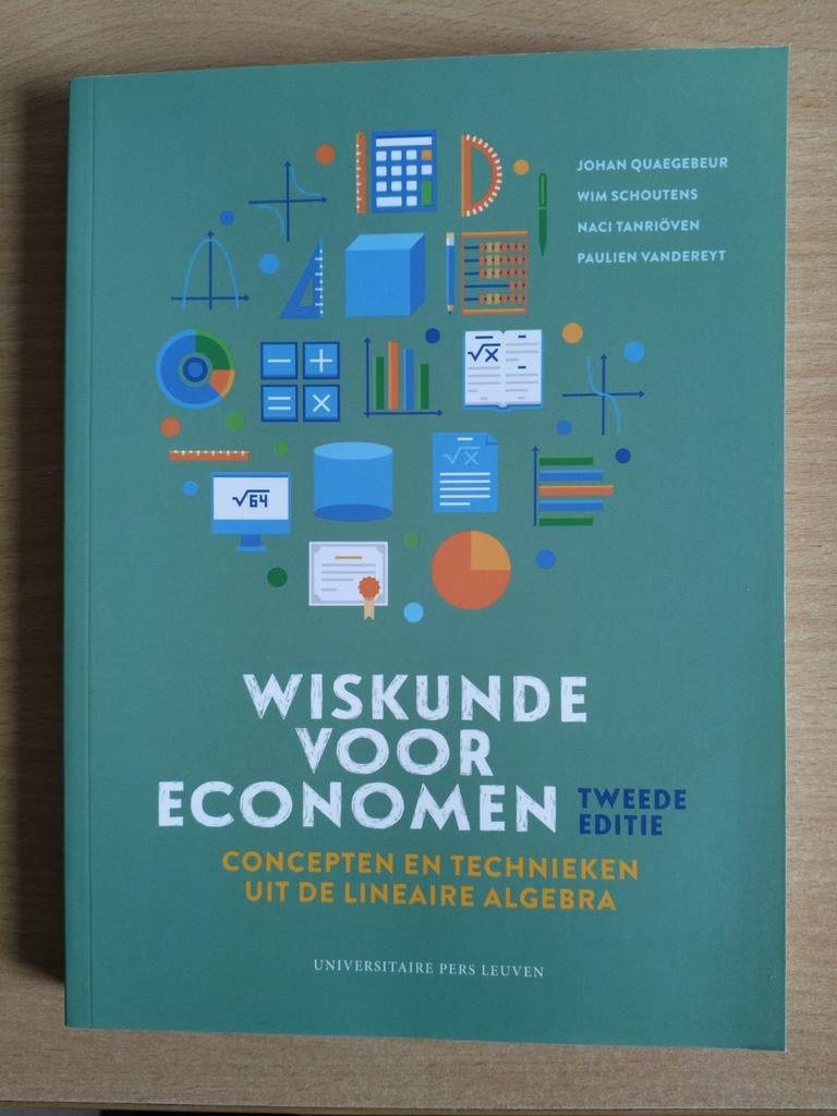Wiskunde voor Economen Ongebruikt TEW Sem1 tweede editie, Boeken, Ophalen of Verzenden, Nieuw