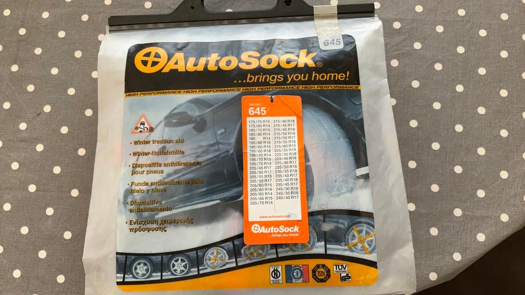 Chaussettes neige chaînes Auto Sock 645 neuf, Enlèvement ou Envoi, Neuf
