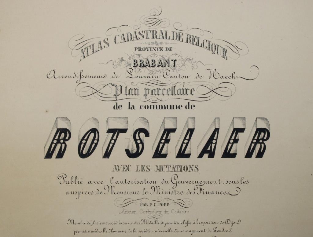 2 oude kaarten Rotselaar, PC Popp, 19eeuw, Antiek en Kunst, Ophalen