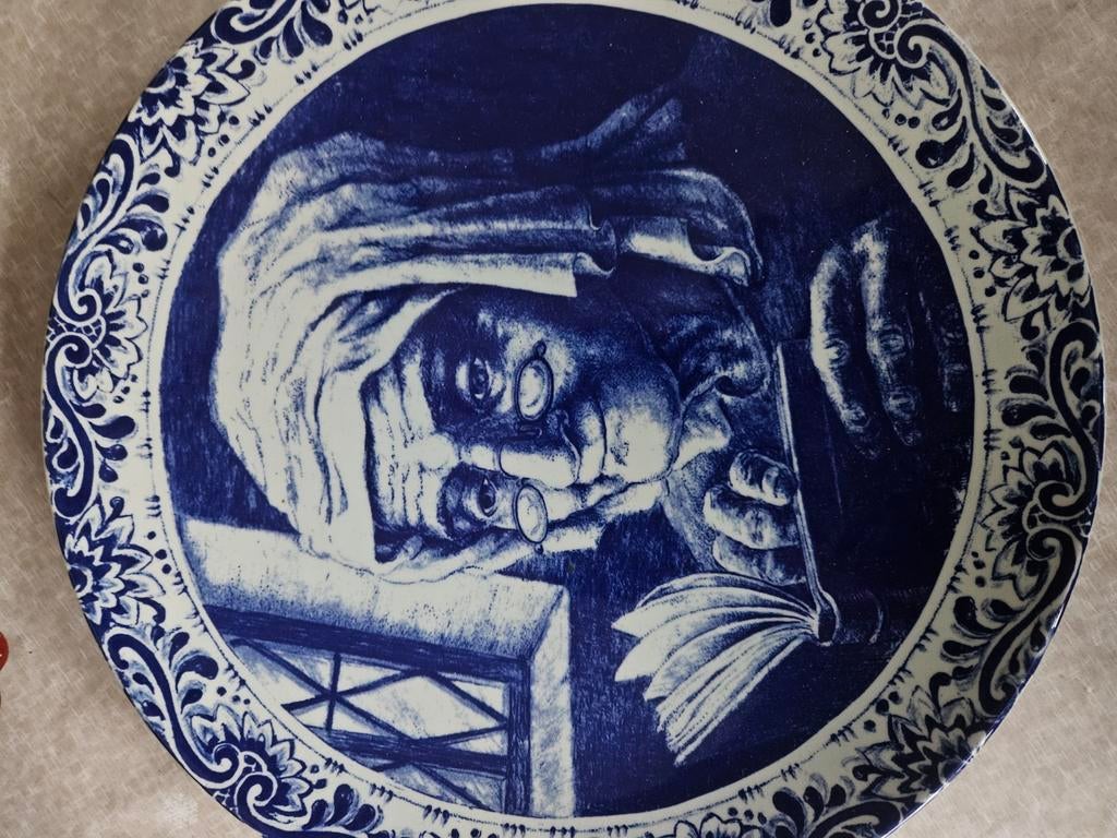 Vintage bord Boch 'Vissersvrouw', Ophalen