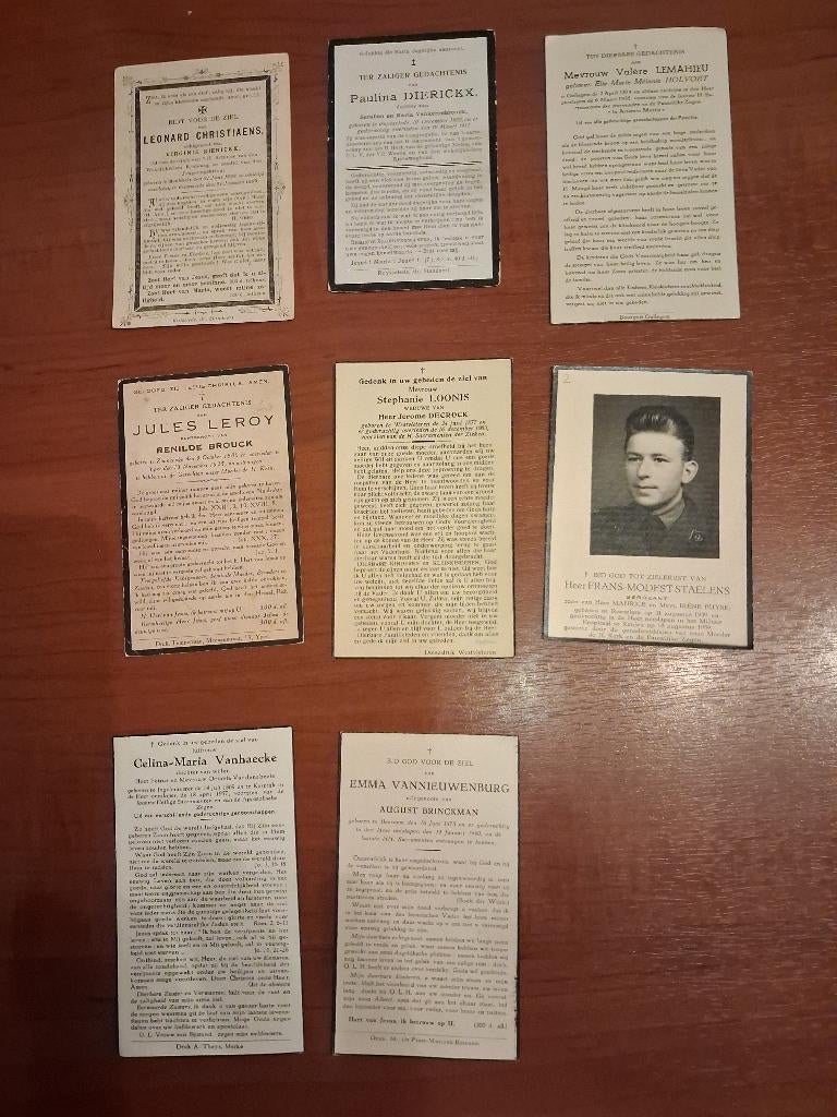 Lot van 21oude bidprentjes uit PROVINCIE WEST VLAANDEREN, Ophalen of Verzenden, Bidprentje