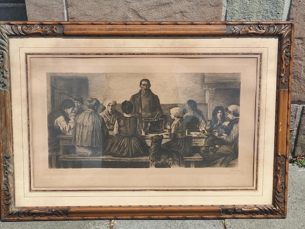 gravure le benedicite signe louise danse, Enlèvement ou Envoi