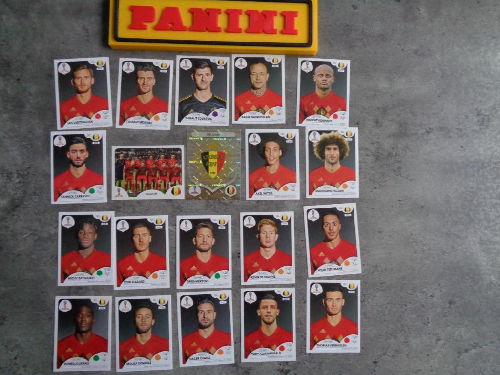 PANINI VOETBAL STICKERS 20X  WORLD CUP 2018  RODE DUIVELS en, Verzenden, Nieuw
