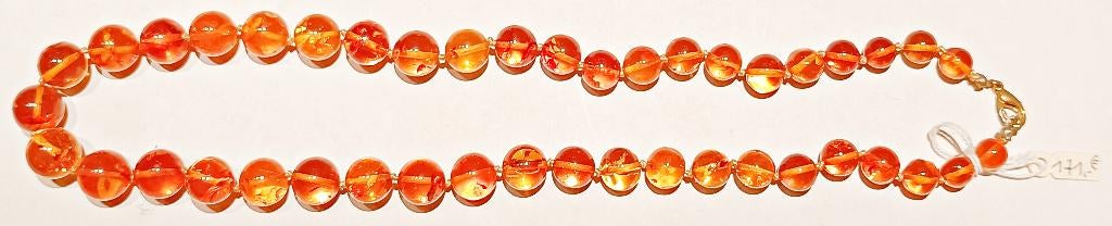 Collier de perles moyennes d'ambre naturelle NEUF, de 52 cm, Bijoux, Sacs & Beauté, Colliers, Enlèvement ou Envoi, Neuf, Autres couleurs
