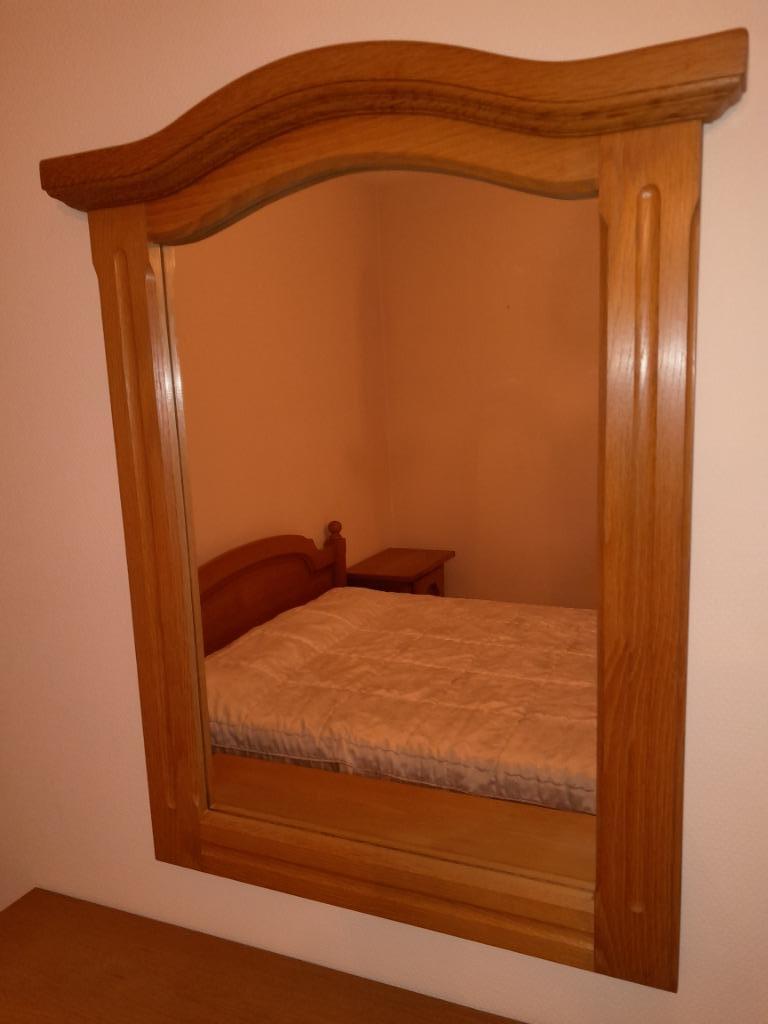 miroir en chêne clair, Maison & Meubles, Accessoires pour la Maison | Miroirs, Moins de 100 cm, Comme neuf, Enlèvement, 50 à 75 cm