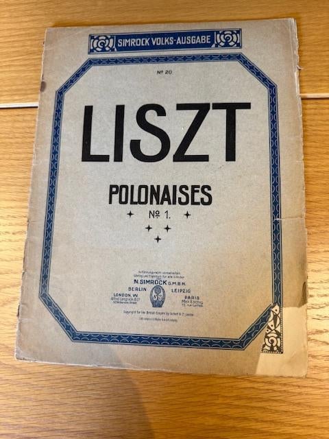 Liszt — Polonaise n 1 en do mineur, Musique & Instruments, Partitions, Utilisé, Artiste ou Compositeur, Classique, Piano, Enlèvement ou Envoi
