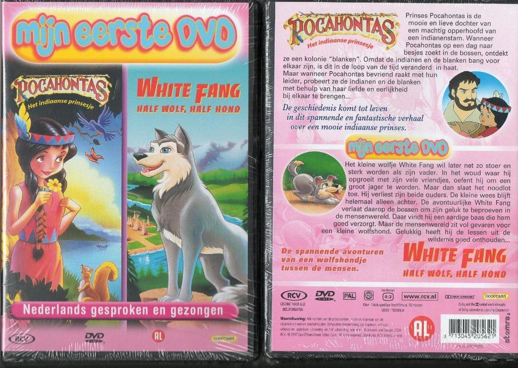 POCAHONTAS & WHITE FANG 191 KINDER DVD 2 SPROOKJES, Cd's en Dvd's, Alle leeftijden, Ophalen of Verzenden, Nieuw in verpakking