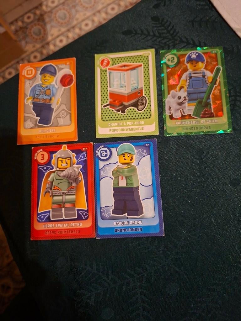 Lego / 5 Verzamelkaarten, Ophalen of Verzenden, Zo goed als nieuw, Lego