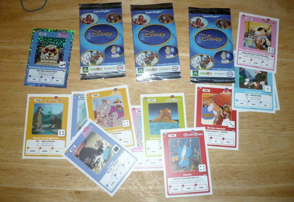 Lot cartes Disney Learn English, Collections, Enlèvement ou Envoi, Autres personnages, Neuf, Image ou Affiche