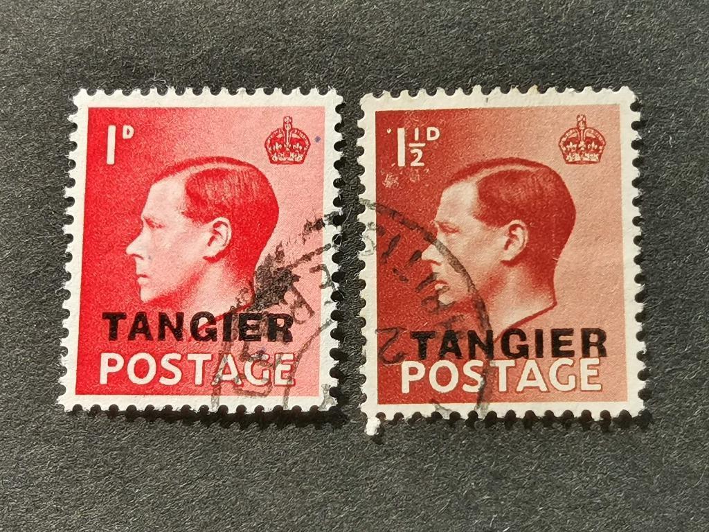 Tanger - Maroc britannique 1936 - Roi Edouard VIII, Enlèvement ou Envoi, Maroc, Affranchi