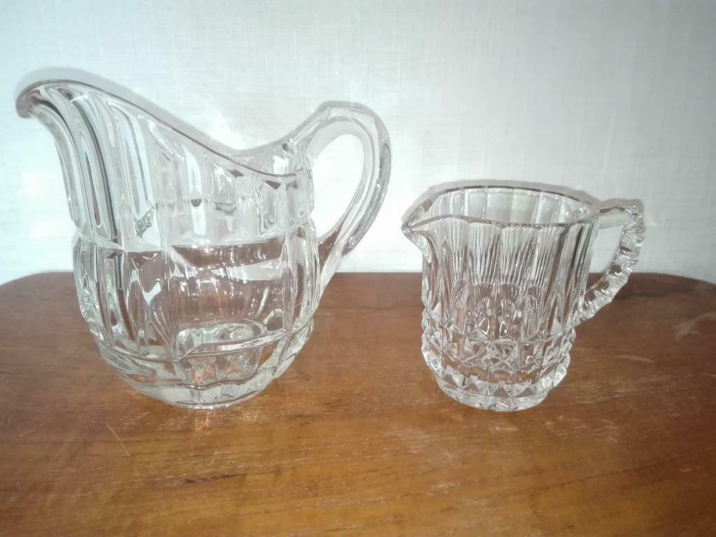 glazen melkkannetjes (grote 5 euro , kleine 3 euro), Ophalen of Verzenden, Gebruikt