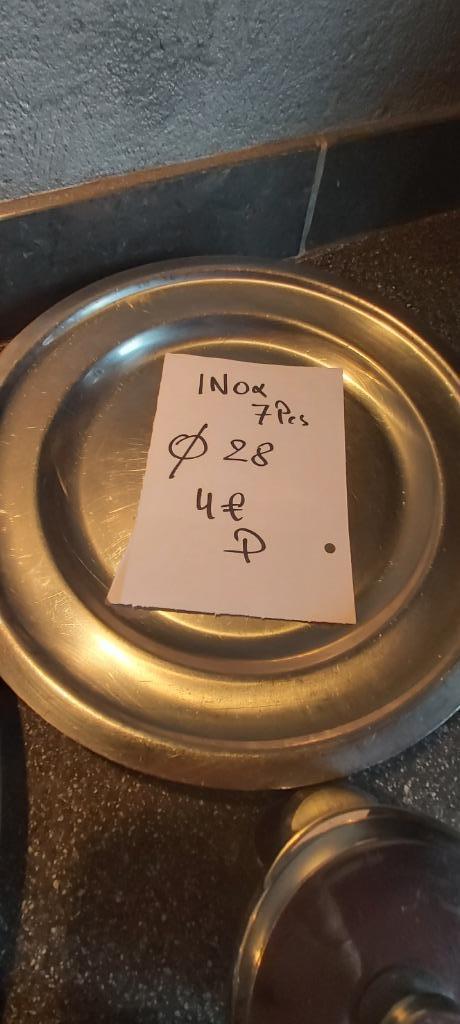 Plats inox matériel pro saladiers légumiers inox 18/8, Enlèvement ou Envoi, Comme neuf, Inox, Autres types