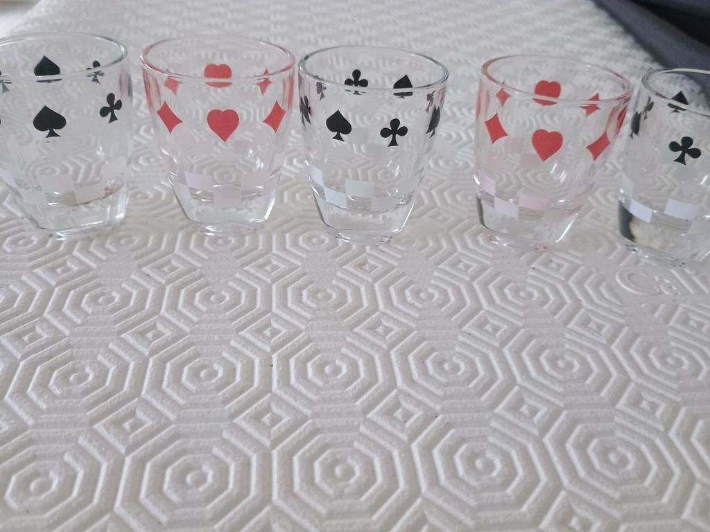 5 verres à liqueur / shooters, Ophalen of Verzenden, Zo goed als nieuw