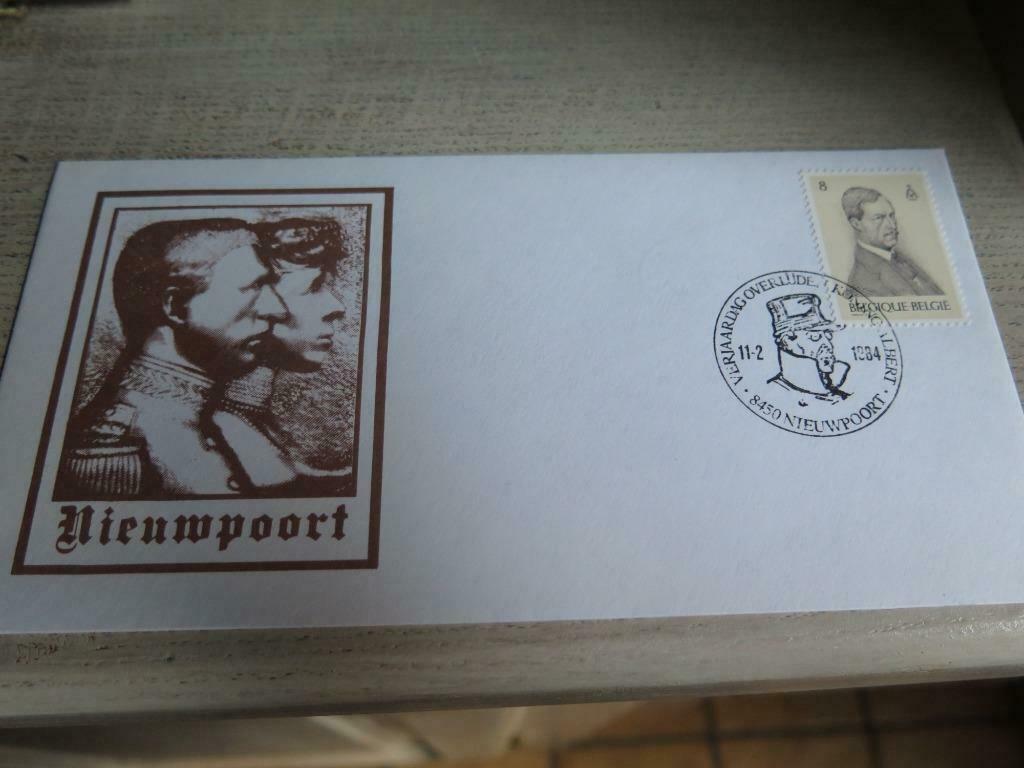 roi Albert 1er, Timbres & Monnaies, Enlèvement ou Envoi, Oblitération 1er jour, Avec timbre, Maison royale