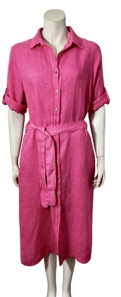 AMELIE & AMELIE jurk - Xs - Pre Loved, Kleding | Dames, Jurken, Zo goed als nieuw, Maat 34 (XS) of kleiner, Roze, Onder de knie