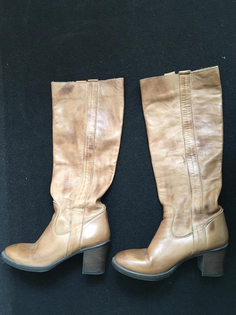 Bottes en vrai cuir Sweet Lemon 38, Autre, Comme neuf, Brun, Bottes hautes